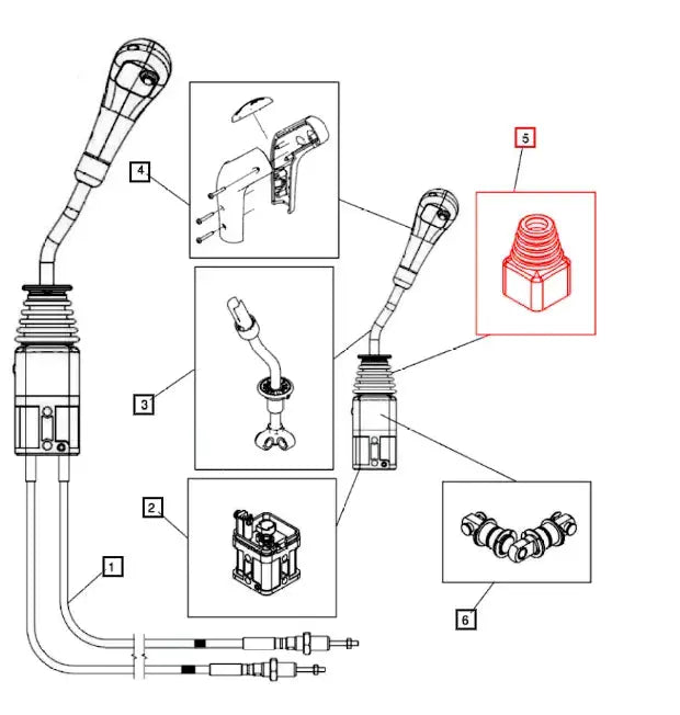 Mahindra Tractor Loader Joystick Boot KMW14083080
