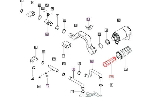 Mahindra Parts - Safety Element Aircleaner Assy 9 5 | Part #E006026518D1