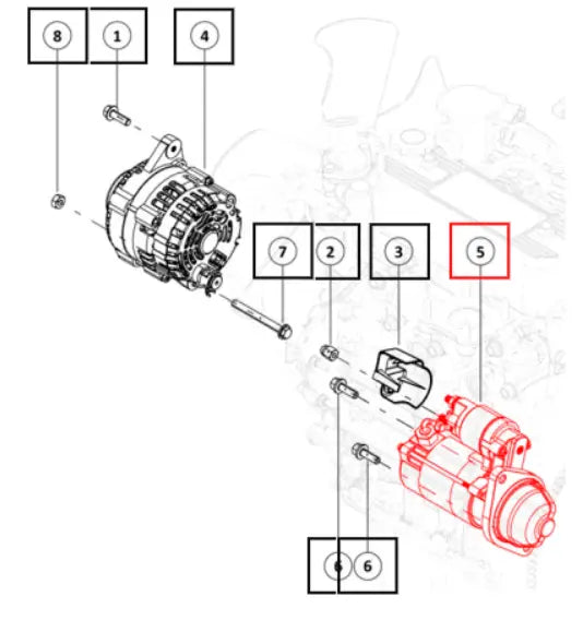 Mahindra Parts - Starter Motor Inline Grs | Part #007706995K91