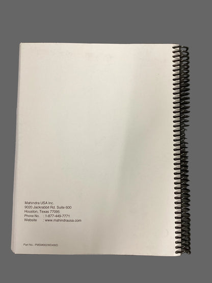 Mahindra Parts - Manual Service 00 Series 2wd/4wd | Part #PMSM002WD4WD