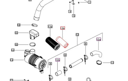 Mahindra Parts - Safety Element Aircleaner Assy 9 5 | Part #E006026518D1