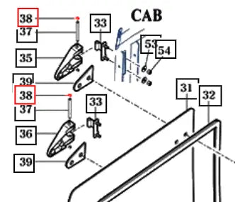 Mahindra Tractor Door Hinge Pin Snap Ring V7082400070