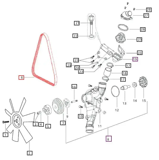 Mahindra Tractor Fan Belt 006007029F1
