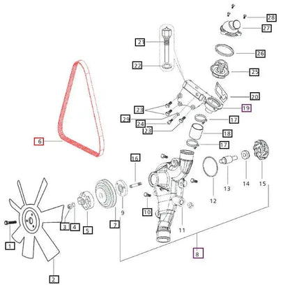 Mahindra Tractor Fan Belt 006007029F1
