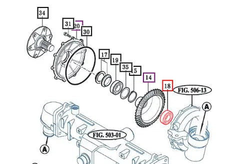 Mahindra Tractor Front Gear Case Bearing V6041106308