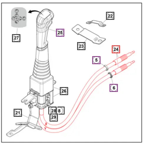 Mahindra Tractor Loader Joystick Cable 900mm 59030309ALO