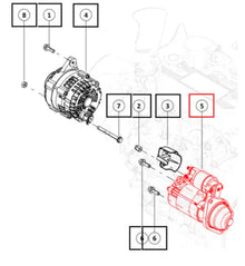 Mahindra Parts - Starter Motor Inline Grs | Part #007706995K91