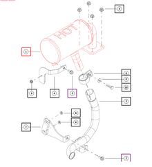 Mahindra Parts - Muffler Assembly | Part #H08024310K11