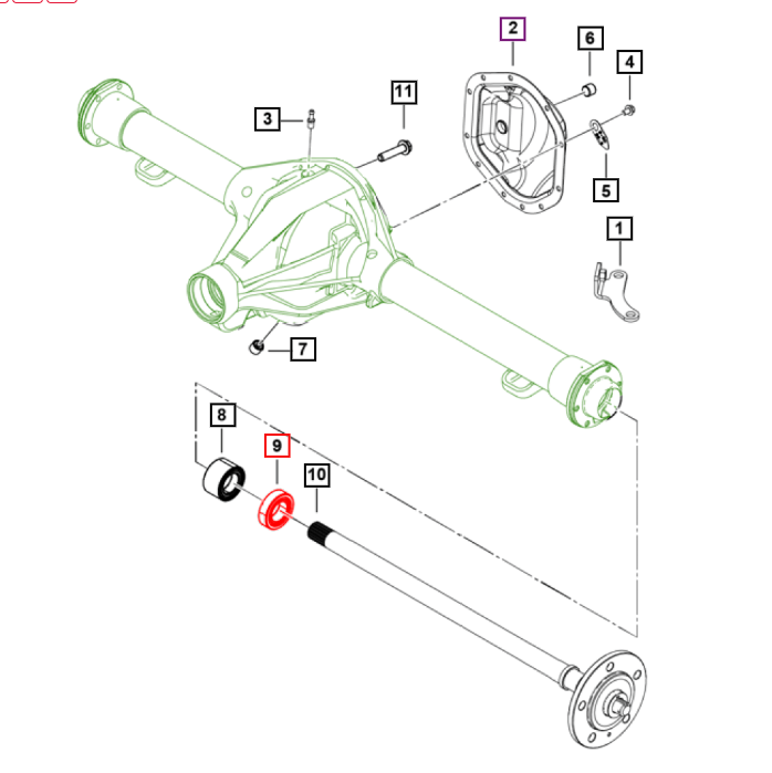 Mahindra Parts - Kit Bearing - Rear Axle | Part #0019404