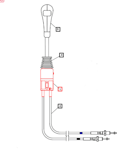 Mahindra Parts - Joystick W/O Cables | Part #KMW14083112