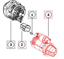 Mahindra Parts - Starter Motor Offset Grs | Part #007706996N91