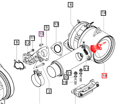 Mahindra Parts - Dosing Module3 2 T4f 120hp | Part #006025718D91