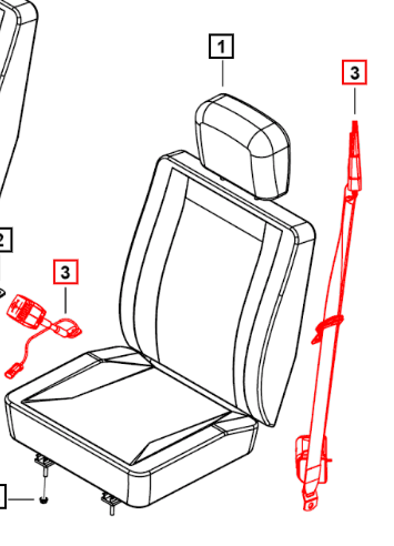 Mahindra Parts - Kit Seat Belt Lh | Part #0120AUA00051N