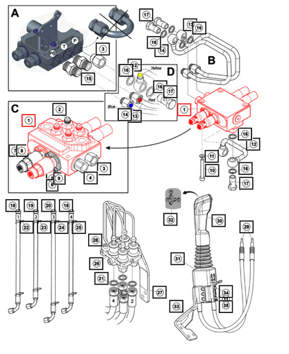 Mahindra Parts - Control Valve | Part #59015001ALO