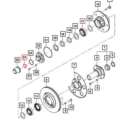 Mahindra Parts - Axle Shaft Snap Ring Outer | Part #0649778