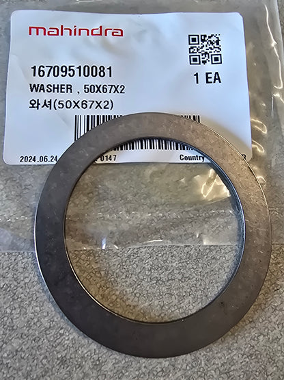 Mahindra Tractor Front Axle Hub Washer 16709510081