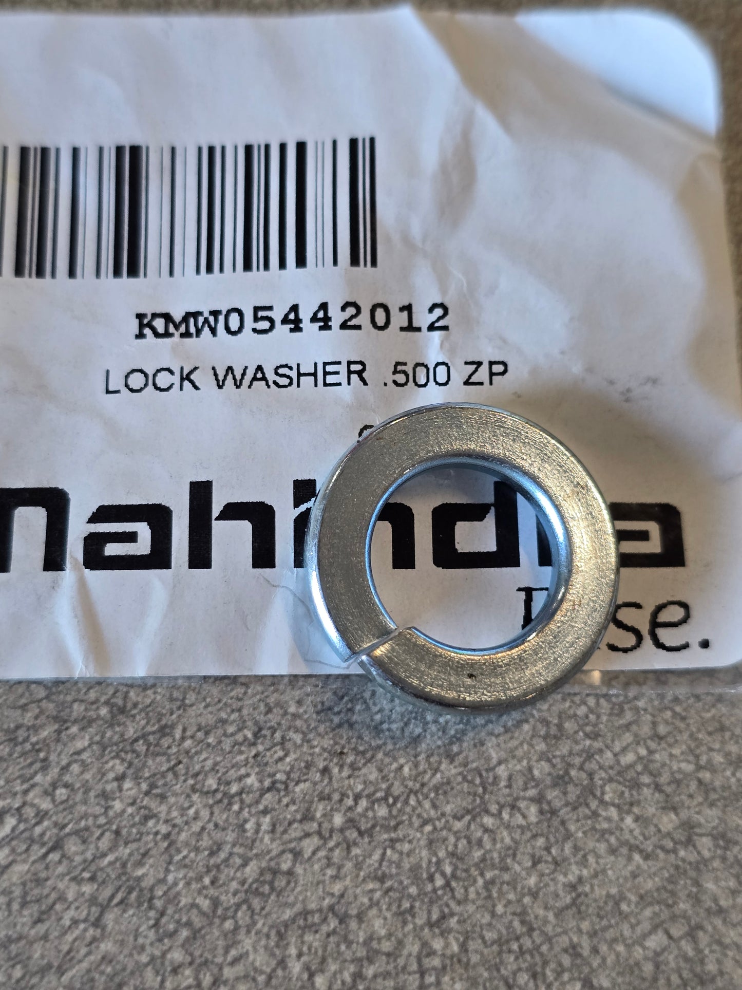 Mahindra Tractor Lockwasher 1/2 Inch KMW05442012