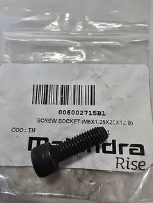 Mahindra Tractor Screw Allen M8 X 1.25 X 25 006002715B1