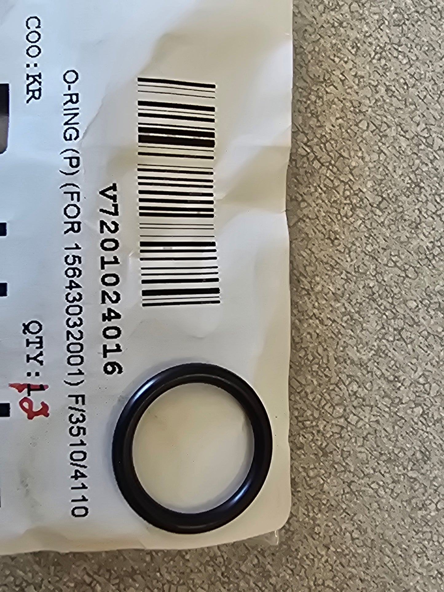Mahindra Tractor Small O-Ring V7201024016