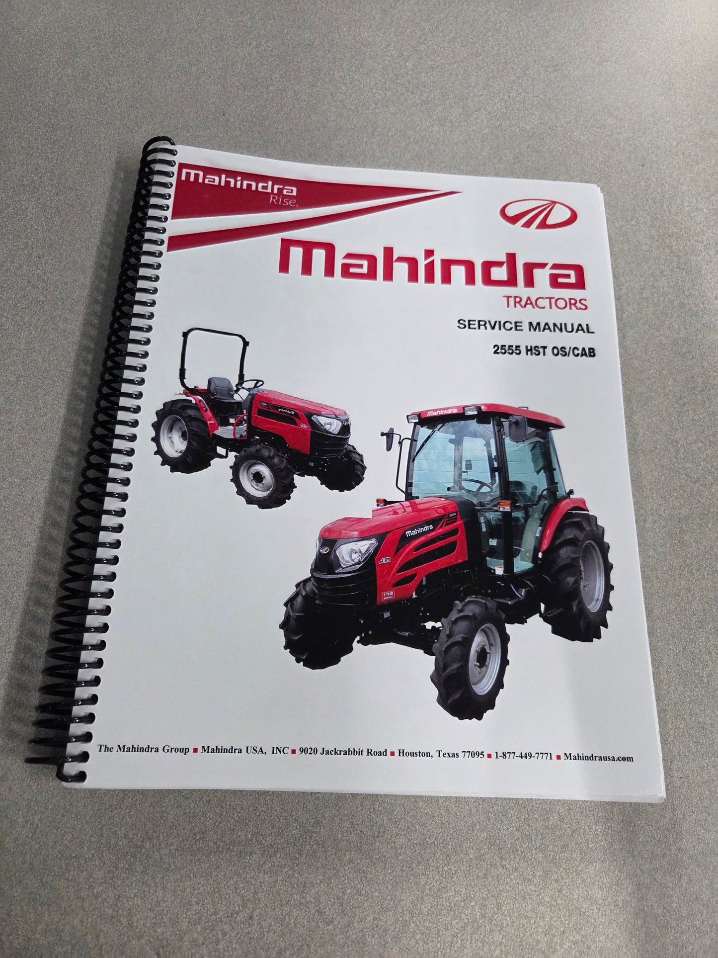 Mahindra Tractor Service Manual Physical Copy - 12289600010