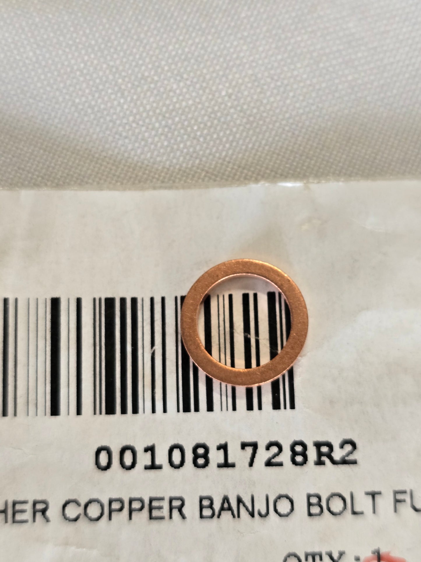 Mahindra Tractor Copper Sealing Washer - Fuel Injector Return Line