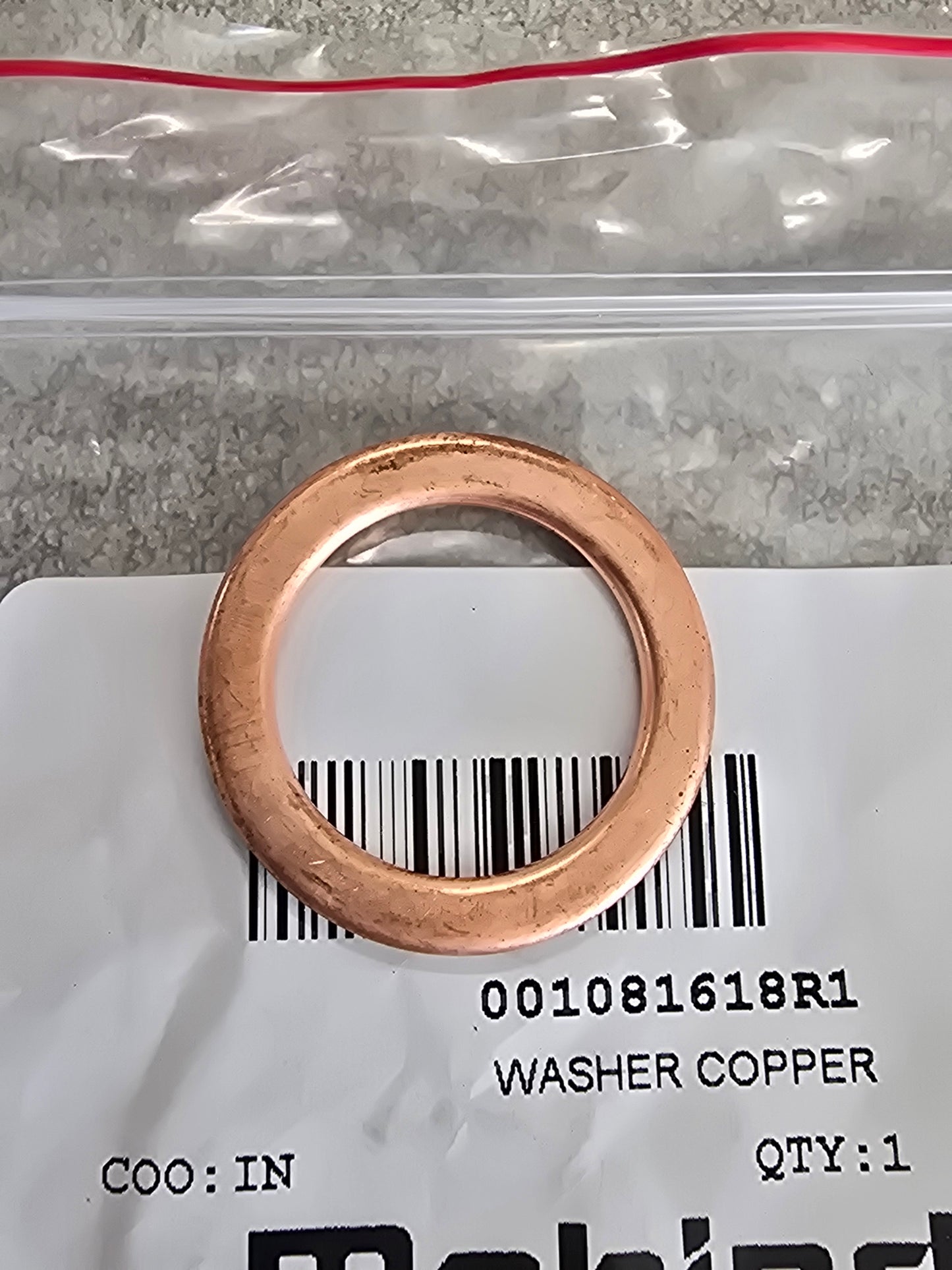 Mahindra Tractor Copper Washer 001081618R1