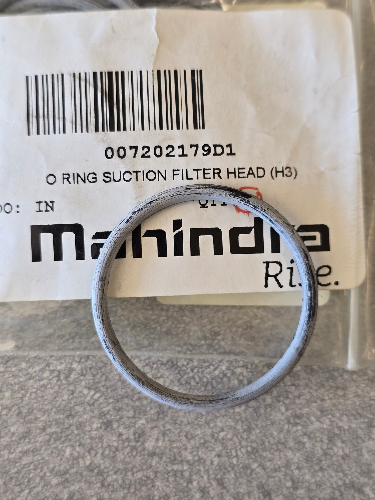 Mahindra Tractor O Ring 007202179D1